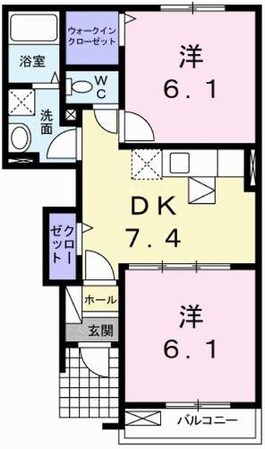 アプローズＡの物件間取画像